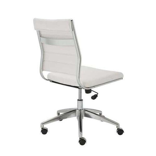 Axel White Low Back Office Chair Without Armrests