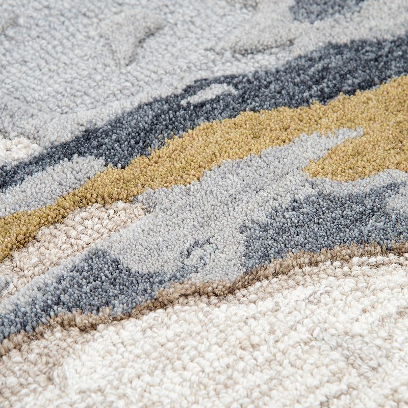 Rizzy Home Lori Vogue Blue Gray/Taupe Gold Rug