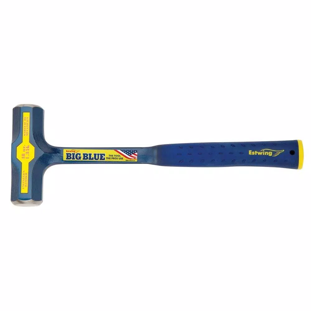 Estwing 48 oz. Solid Steel Engineers Hammer with Blue Nylon Vinyl Grip and End Cap and#8211; XDC Depot