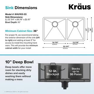 KRAUS Standart PRO 16 Gauge Stainless Steel 33