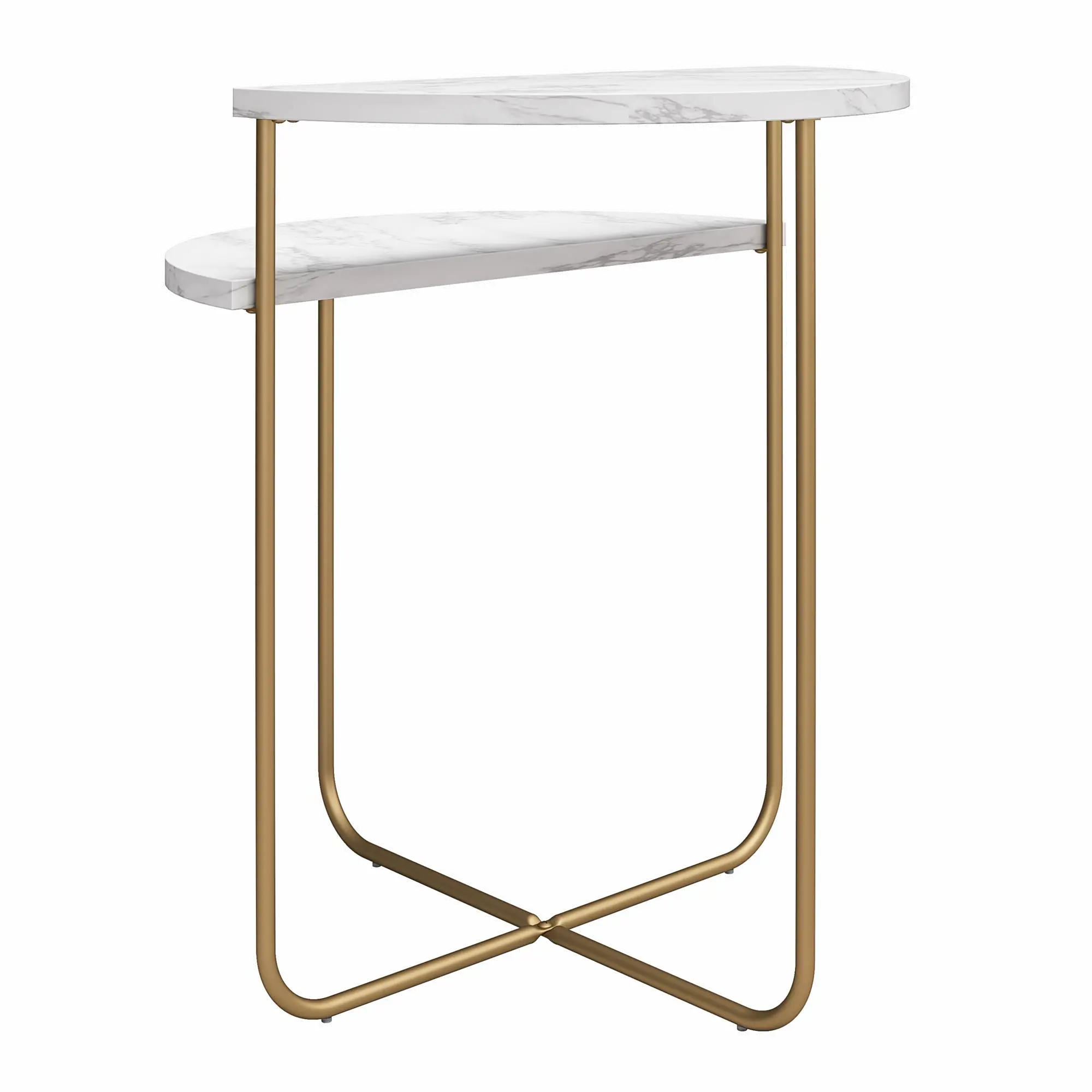 Athena White Marble End Table