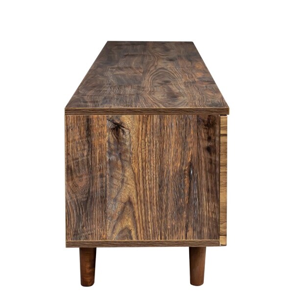 Wood Media Entertainment Center Console Table