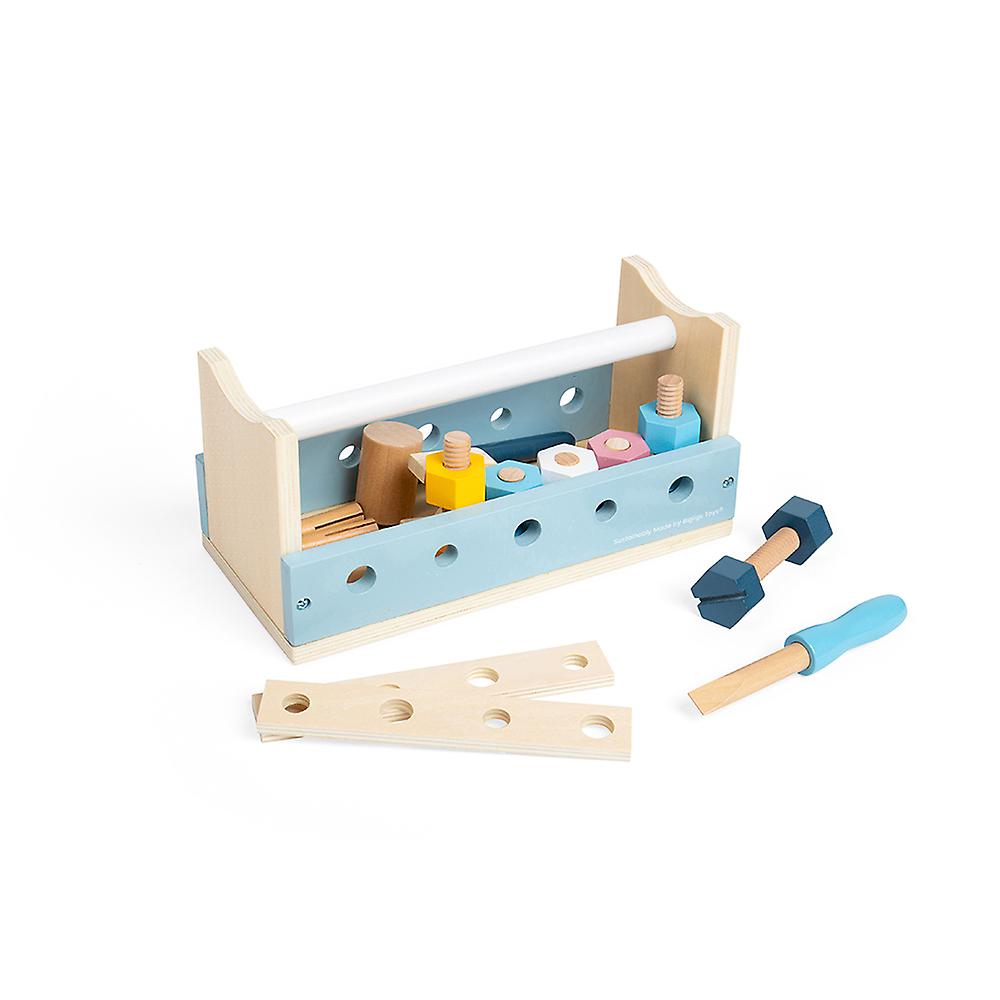 Bigjigs Toys FSC Certified Activity Workbench with Wooden Tools for 12 Months +