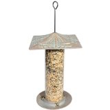 Whitehall Products 30038 12 in. Dragonfly Bird Tube Feeder - Copper Verdi