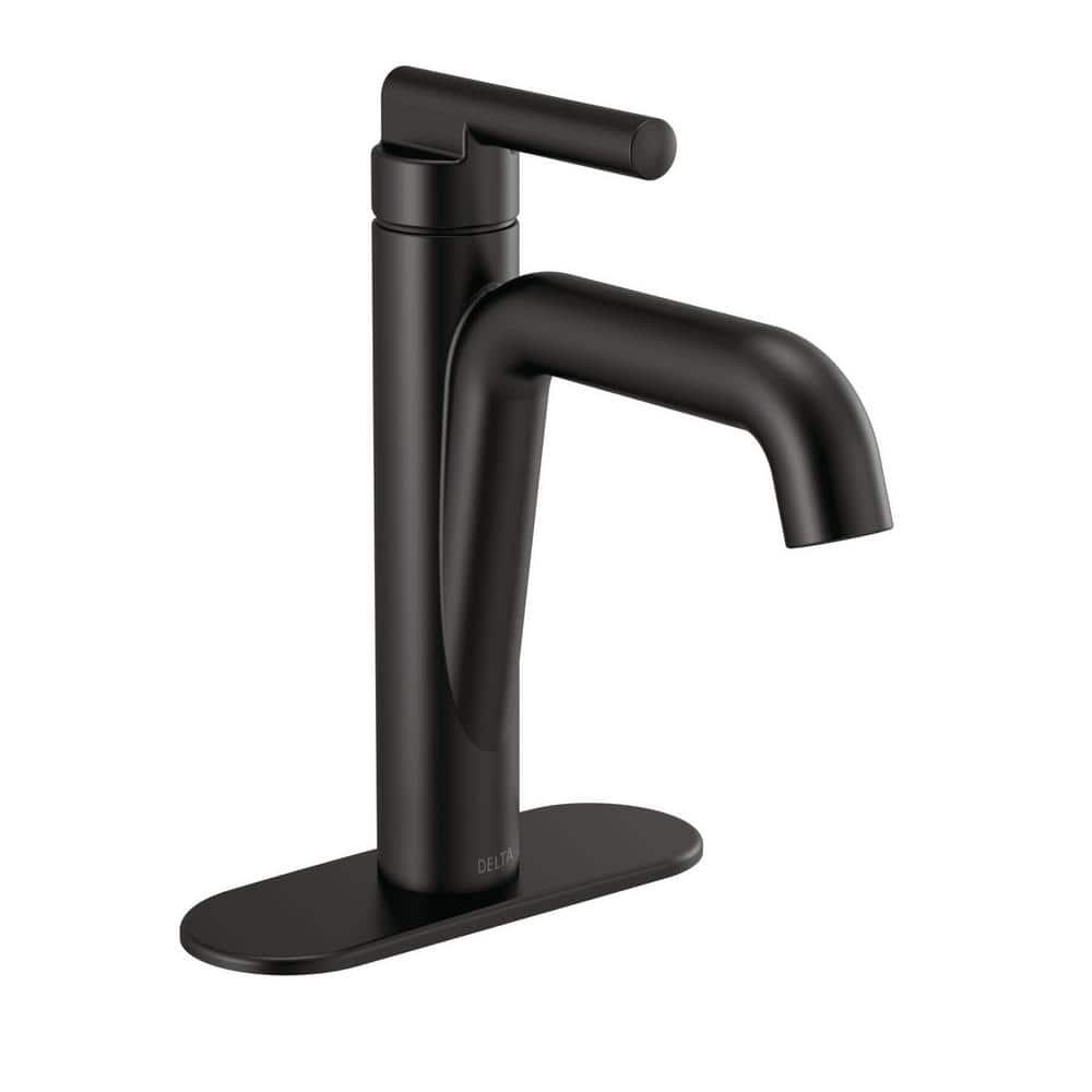 Delta Nicoli Single Hole SingleHandle Bathroom Faucet in Matte Black