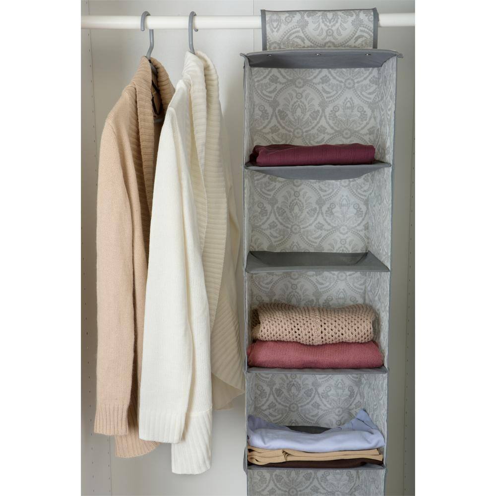 Laura Ashley 47.24 in. H Almeida Fabric Hanging Closet Organizer LA-95607