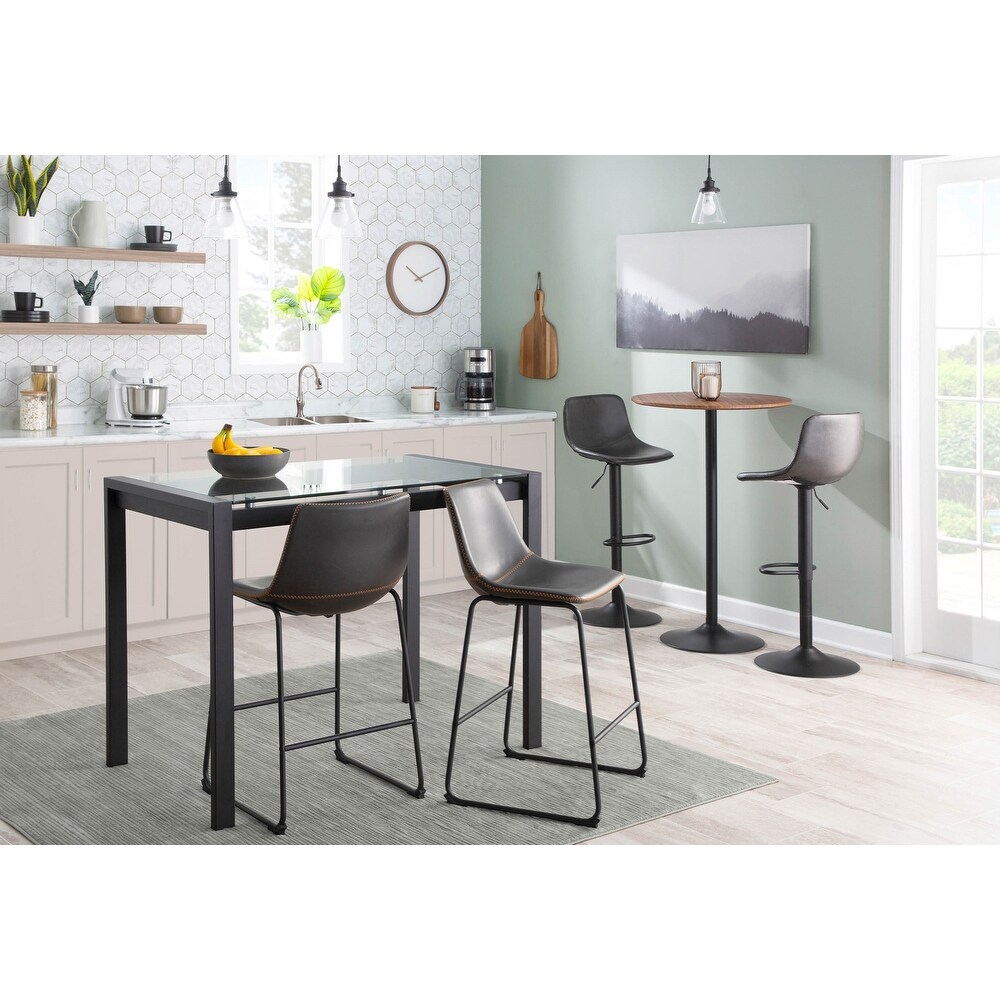 Carbon Loft Richard Faux Leather Counter Stool (Set of 2)