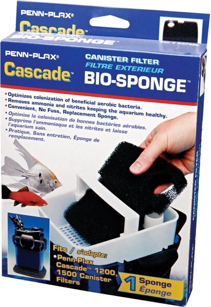 Penn-Plax Cascade Aquarium Bio-Sponge 1200 and 1500 Filter， Medium