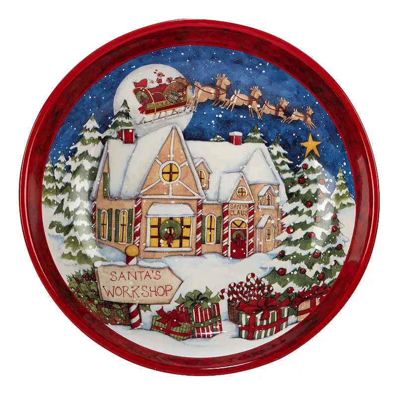 Certified International Santa's Workshop Serving Bowl