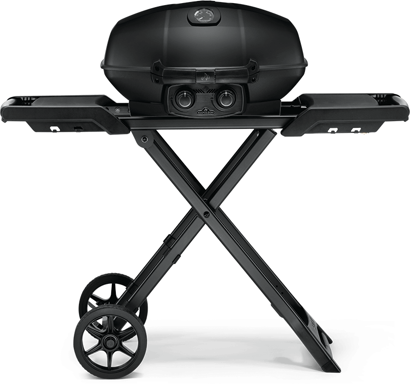 Napoleon Bbq PRO285XMKPHM Phantom Travelq Pro 285 Portable Gas Grill With Scissor Cart , Matte/Matt Black , Propane