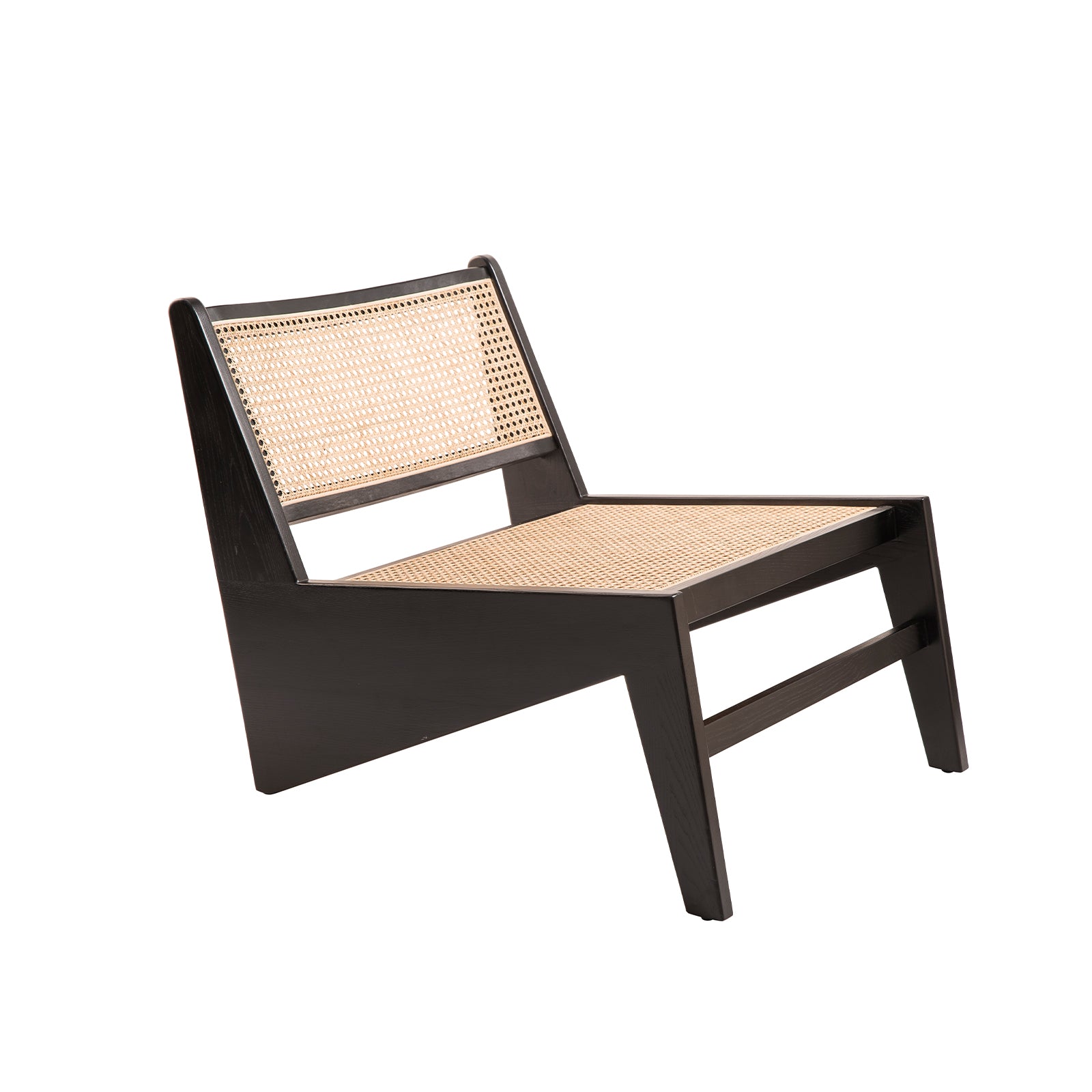 Solid Wood And Strip Lounge Chair Lc057