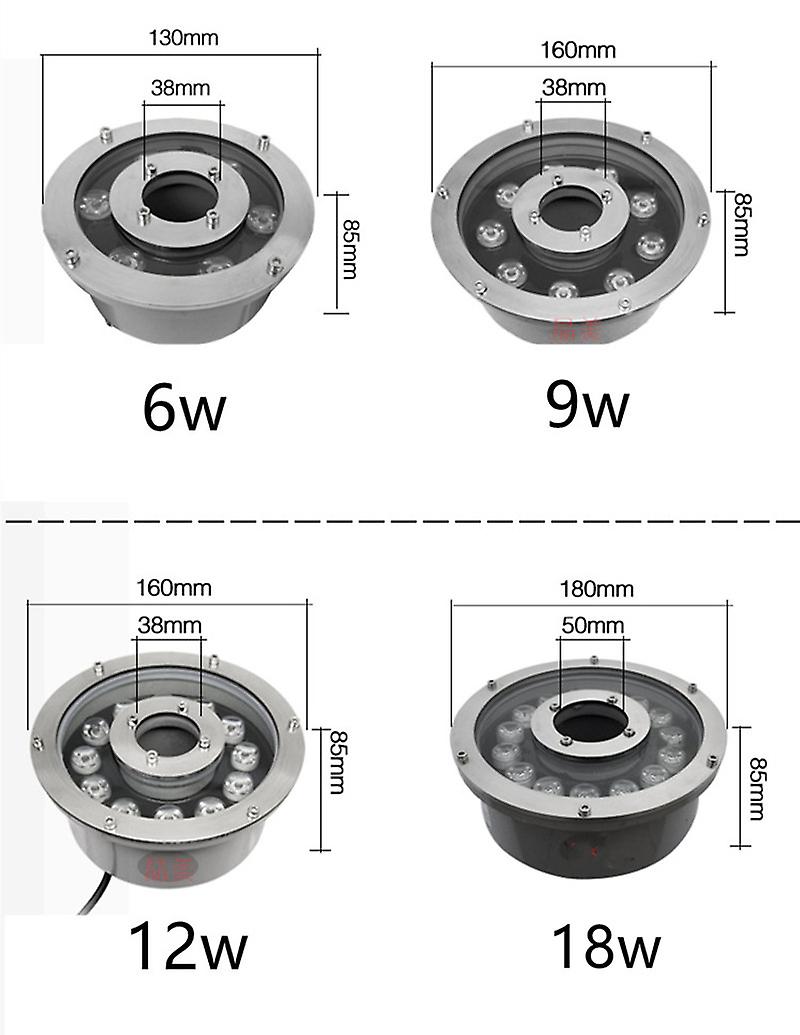 Led Fountain Light Rgb Green Blue Yellow White 6w 9w 12w 18w 24w 36w Led Pond Flood Light Pool Spot Light Led Underwater Light