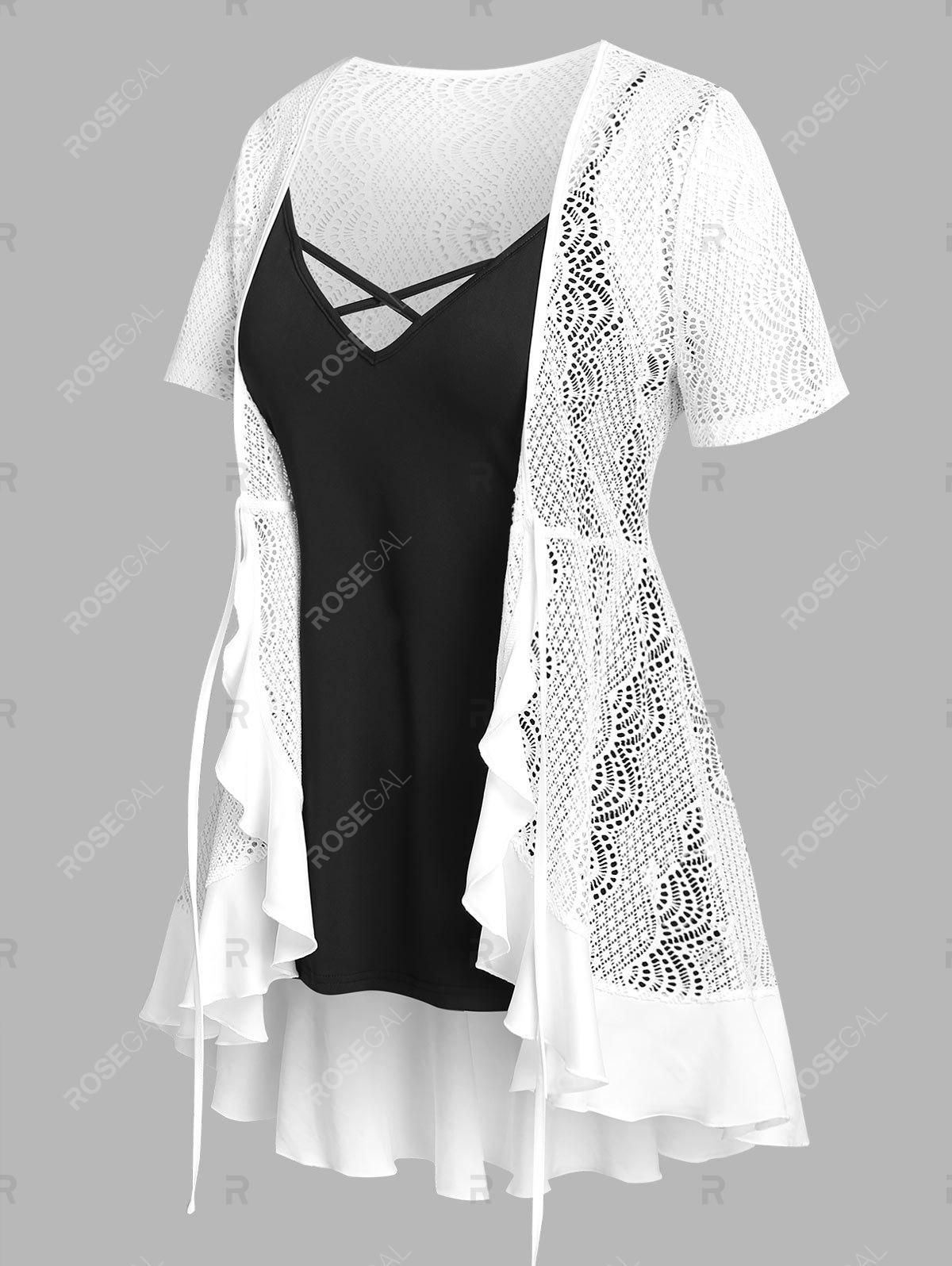 2022 Hot Tee With Tank Top and Leggings Plus Size Summer Outfit