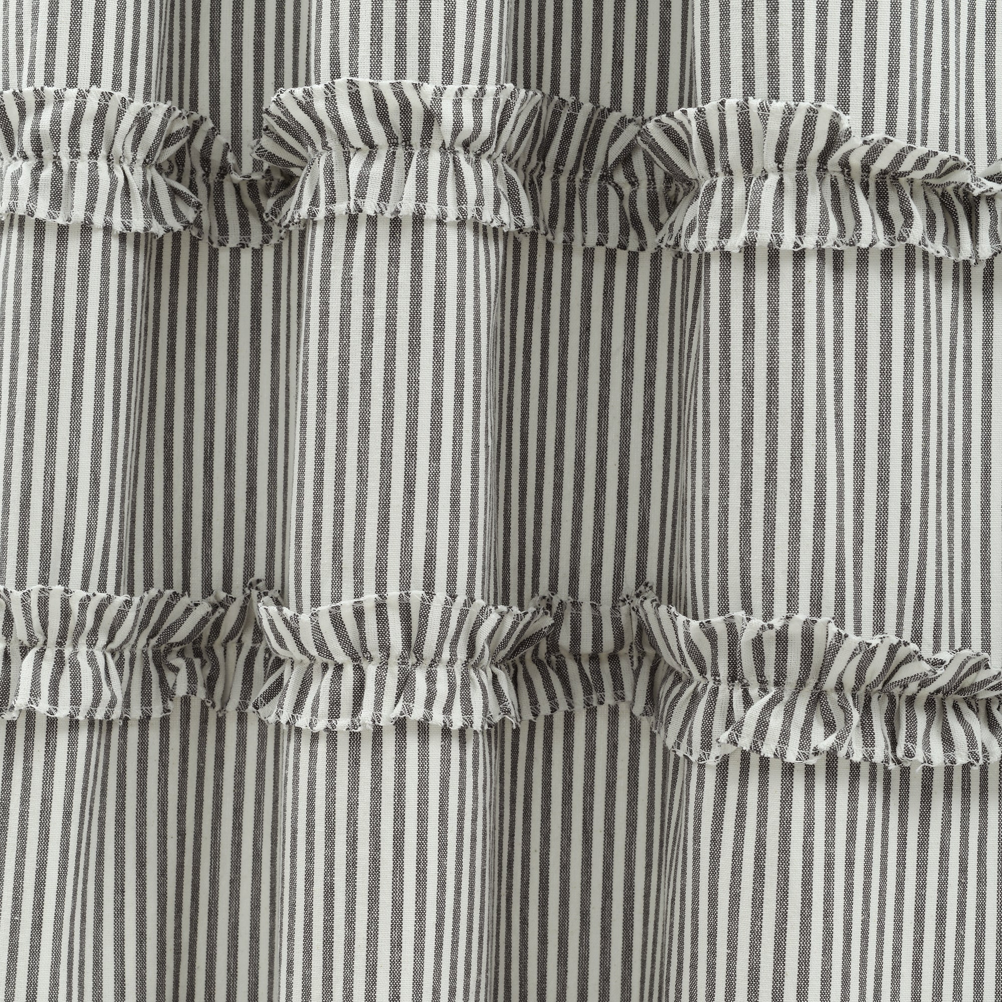 Vintage Stripe Yarn Dyed Cotton Window Curtain Panel Set