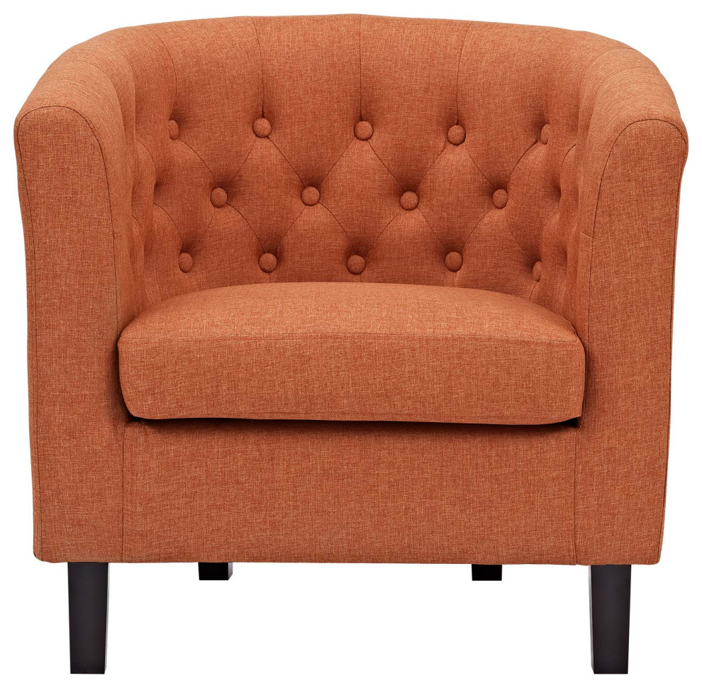 Zoey Orange Upholstered Fabric Armchair   Contemporary   Armchairs And Accent Chairs   by V.S.D Furniture  Houzz