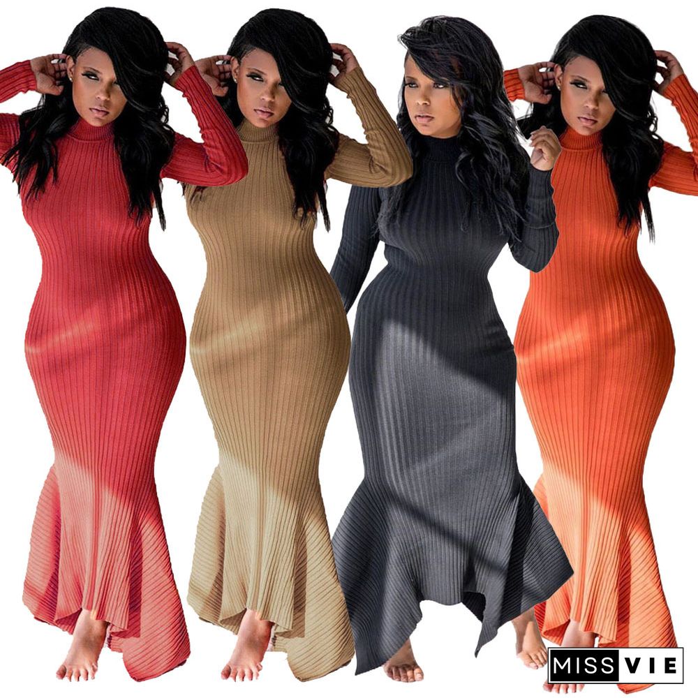 Women Full Sleeve Bodycon Floor-length Maxi Dress