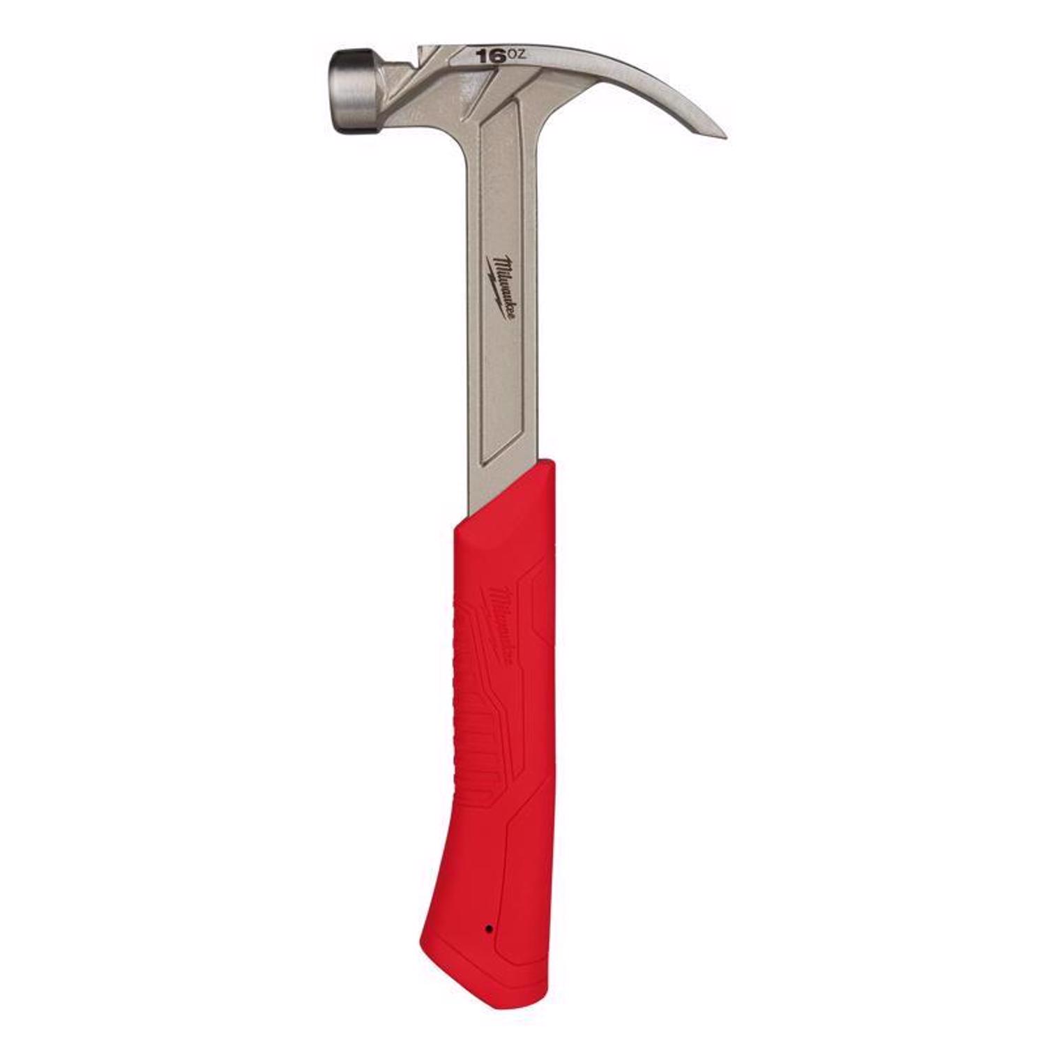 MW 16 oz Smooth Face Hybrid Claw Hammer 13 in. Fiberglass Handle