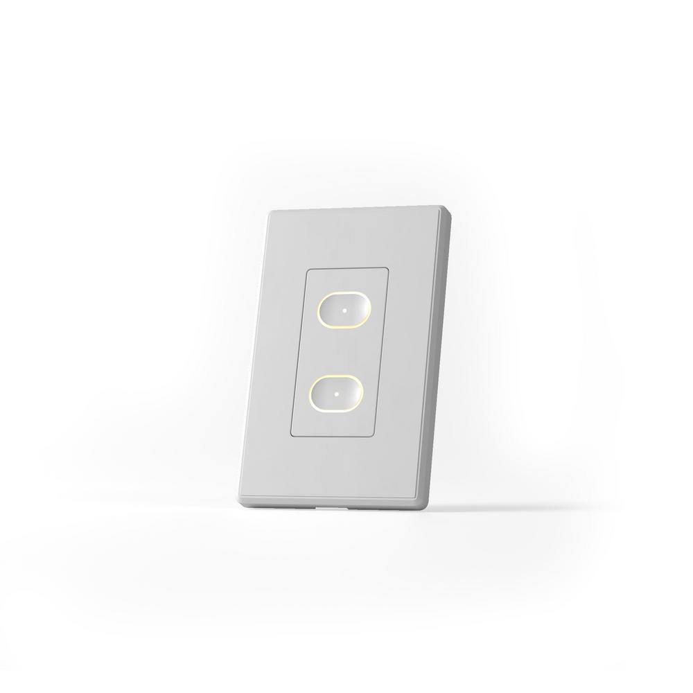 LIFX 1-Pole 2-Buttons Smart Wi-Fi Touch Light Switch White Works with AlexaHey GoogleHomeKitSiri LFSPWHT1FUS