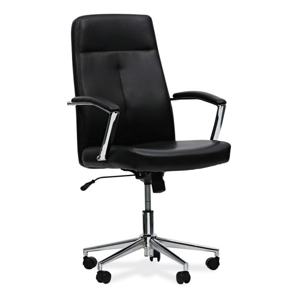 Workspace by Alera Leather Task Chair， Supports Up to 275 lb， 18.19