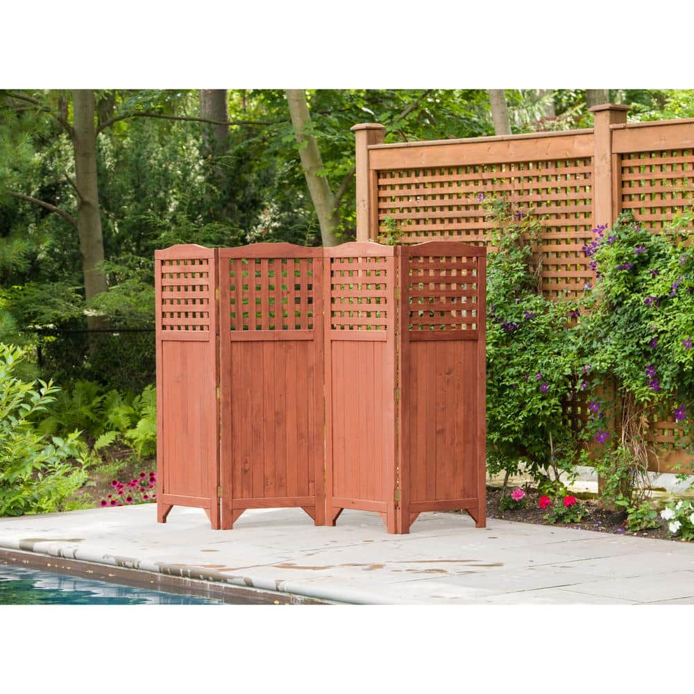 Leisure Season 64 in Wood Folding Patio and Garden Fence Privacy Screen PS9662