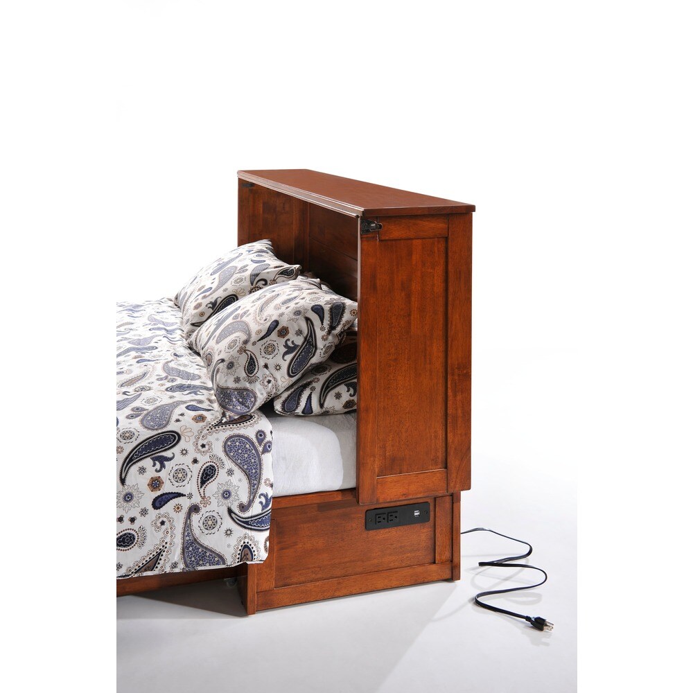 Clover Queen Size Murphy Bed Cabinet with Storage   Charging Ports