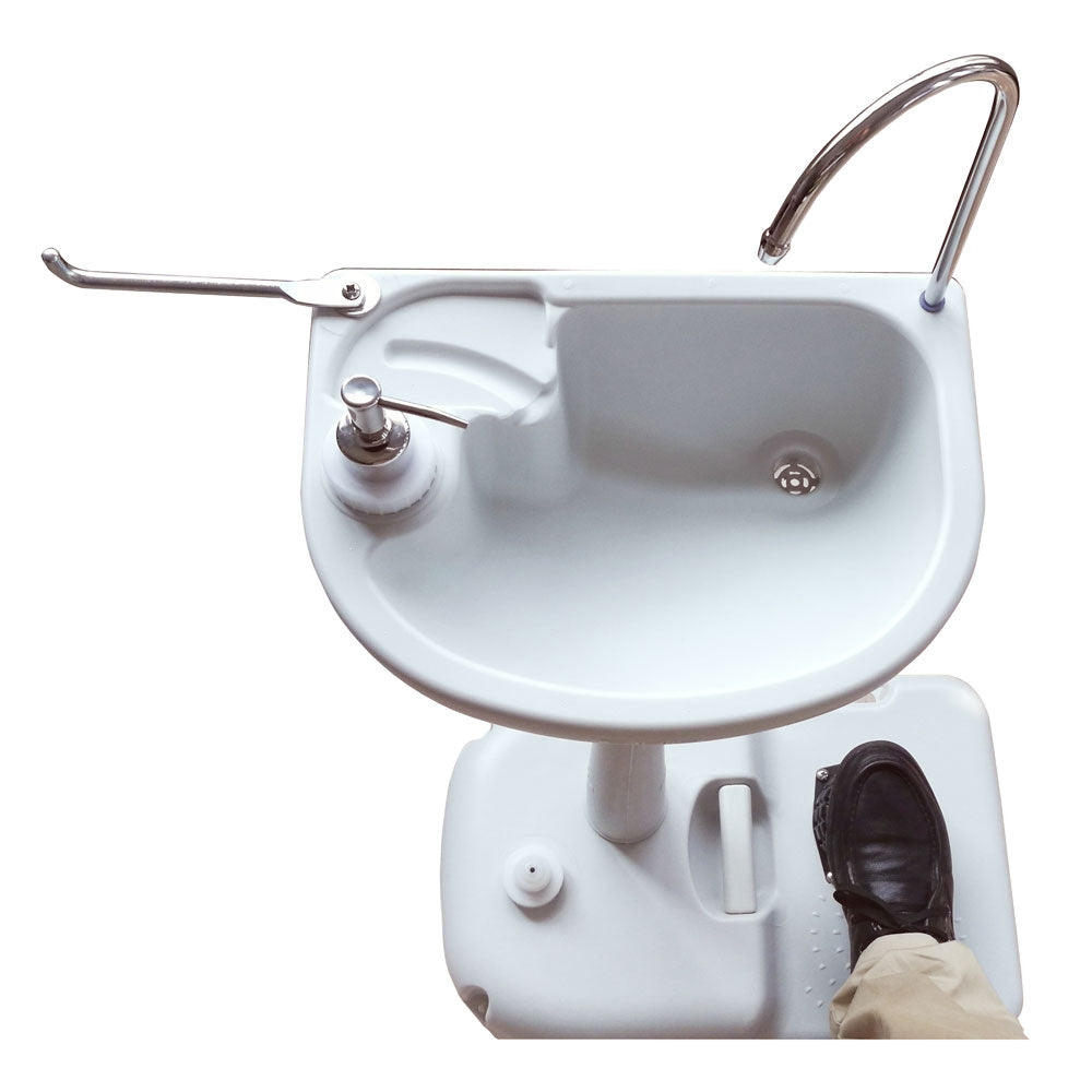 Ktaxon Outdoor/Indoor Wash Sink Basin Faucet Portable Removable Ligetweight HDPE White