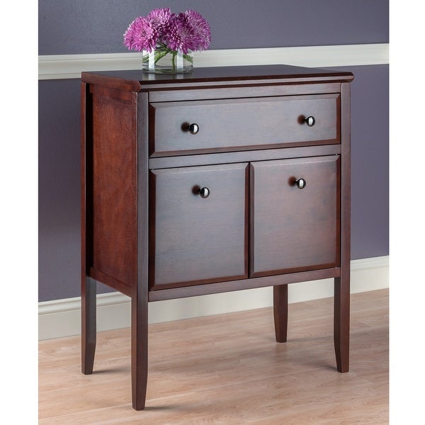 Wood Orleans Modular Buffet Cabinet， Sideboard， Cappuccino Finish