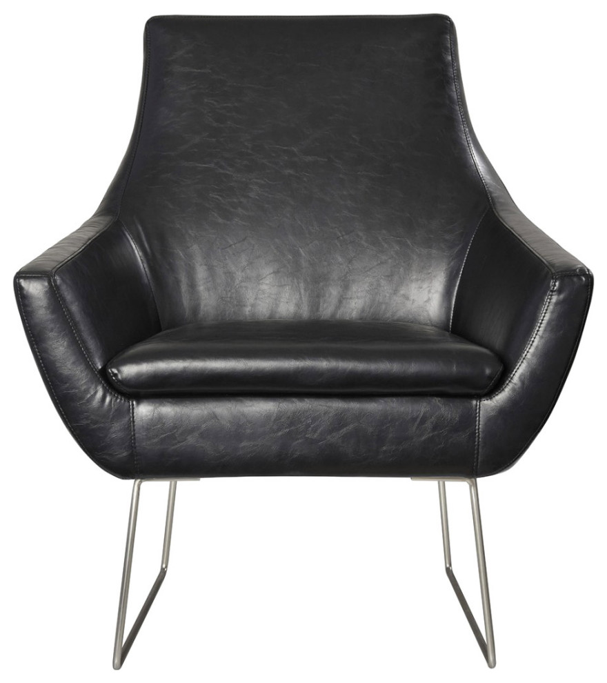 Kendrick Accent Chair  Black   Contemporary   Armchairs And Accent Chairs   by Homesquare  Houzz