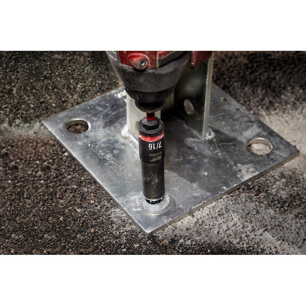 Milwaukee SHOCKWAVE™ Impact Duty™ Socket 3/8 Drive 7/16 Deep 6 Point ;