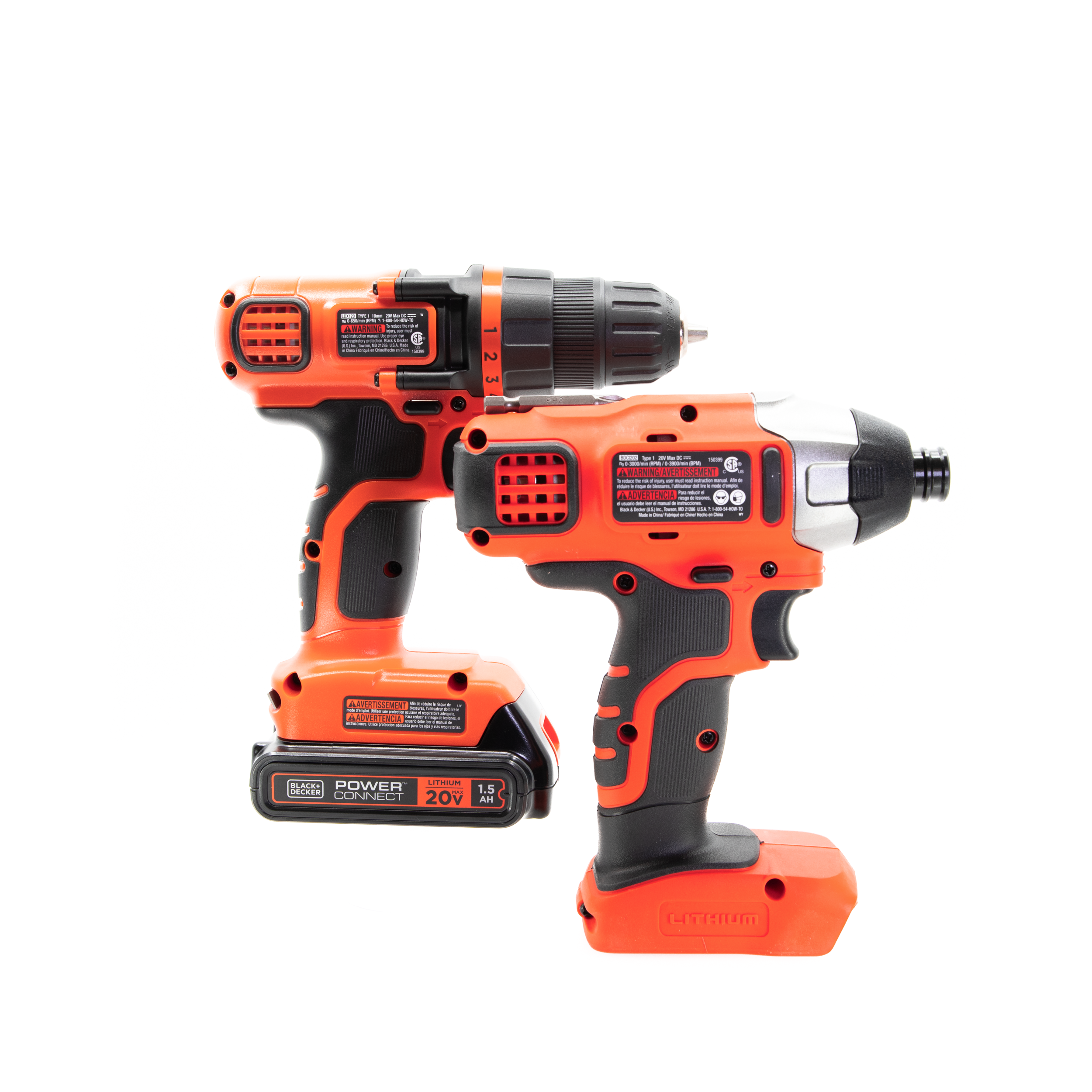 20V MAX* Cordless Drill and Impact Driver, Power Tool Combo Kit with Battery and Charger