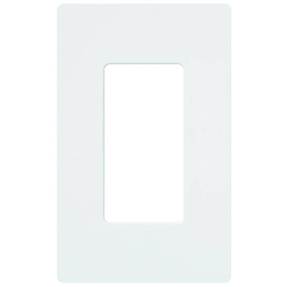 Lutron Claro 1 Gang Wall Plate for DecoratorRocker Switches Gloss White (CW-1-WH) (1-Pack) CW-1-WH