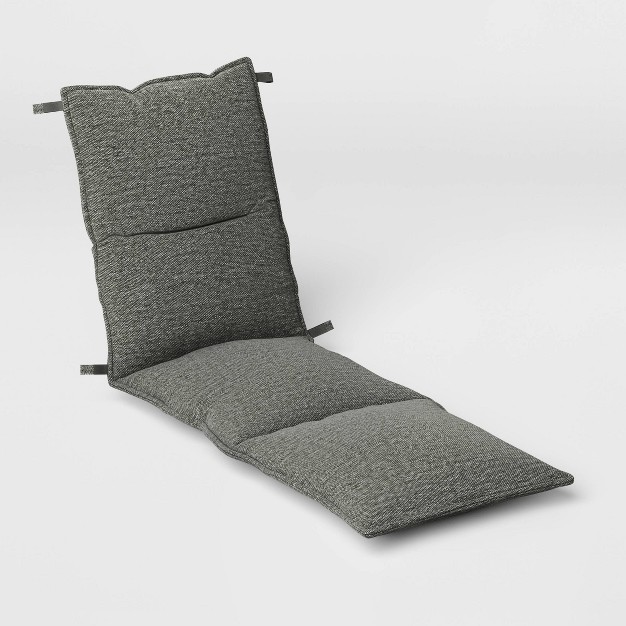 Heathered Outdoor Chaise Lounge Cushion