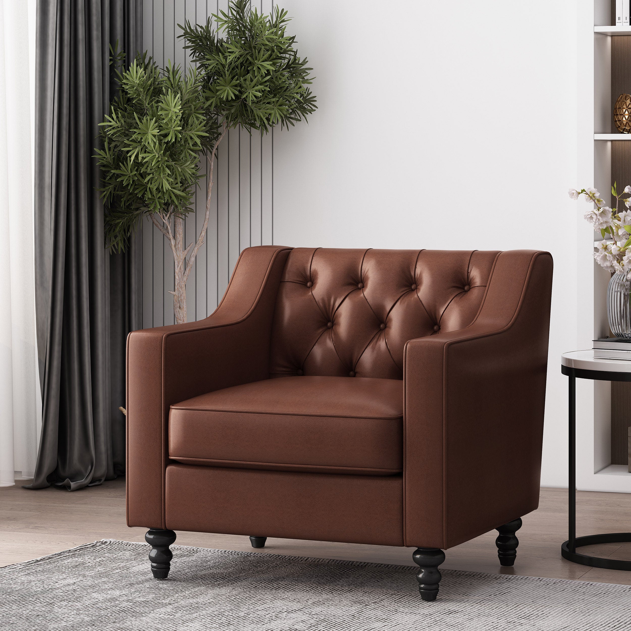 Bluewater Contemporary Tufted Club Chair