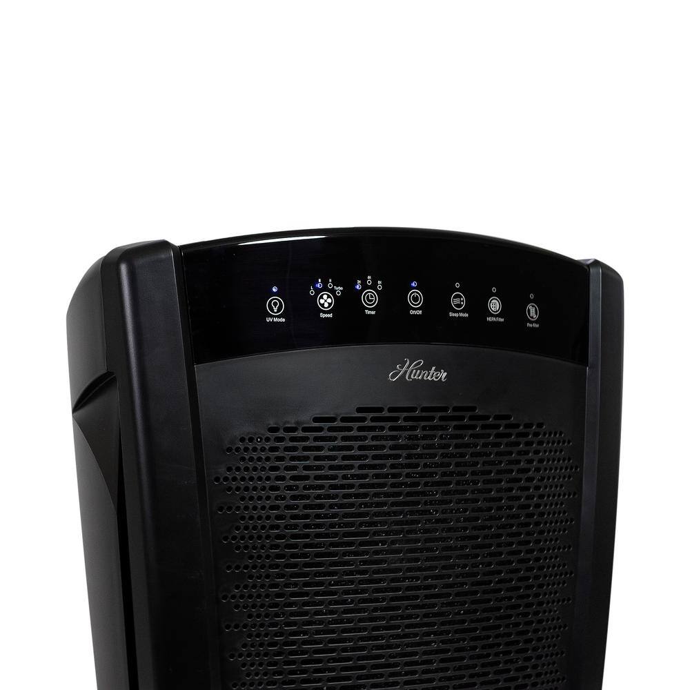 Hunter Large UVC Multi-Room Console Air Purifier in Black