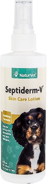 NaturVet Septiderm-V Skin Care Lotion Dog and Cat Spray