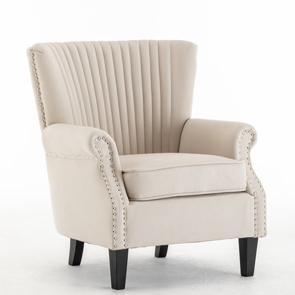 Accent Chair Wingback Chair Tufted Armchair with Padded Seat