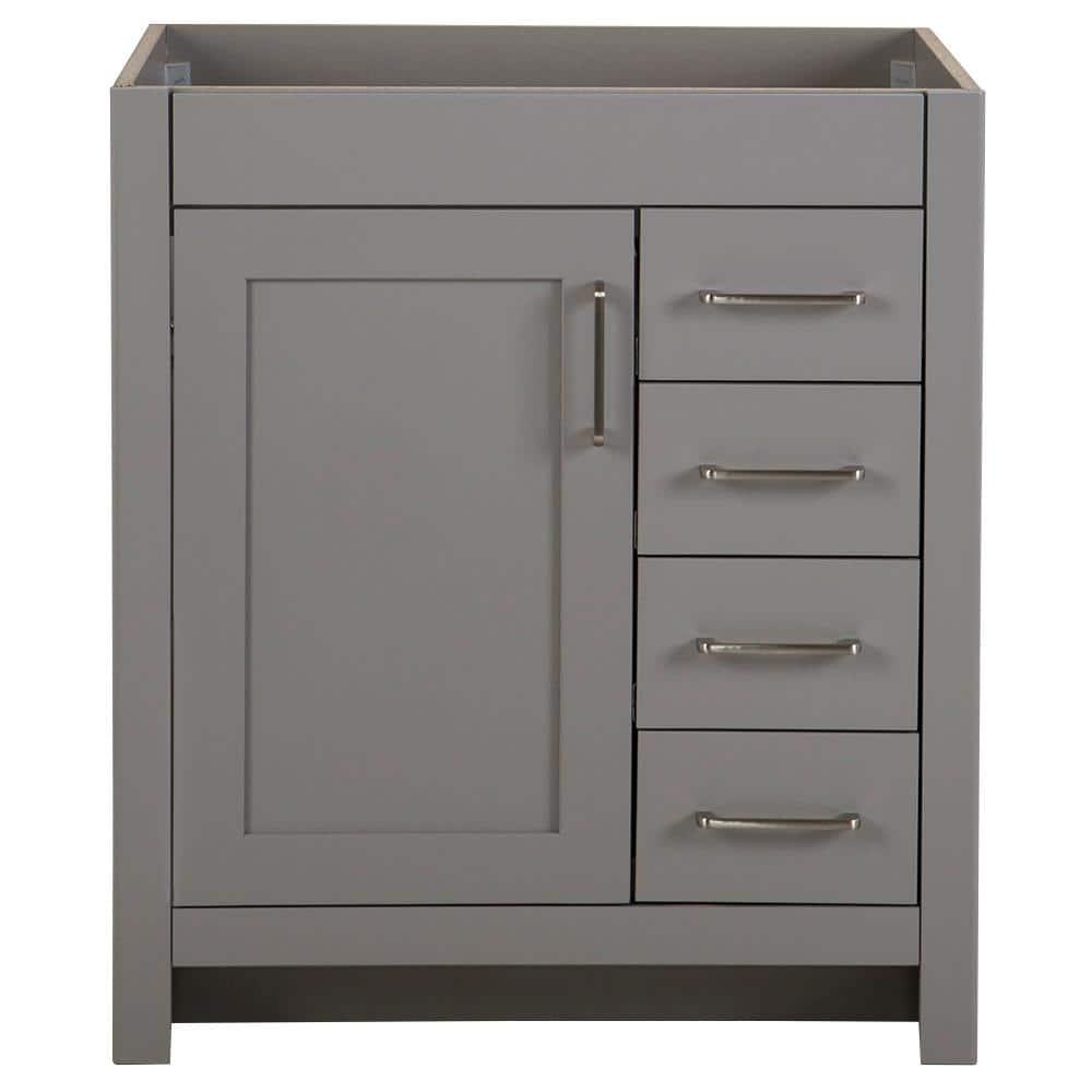 Home Decorators Collection Westcourt 30 in W x 217 in D x 342 in H Bath Vanity Cabinet without Top in Sterling Gray