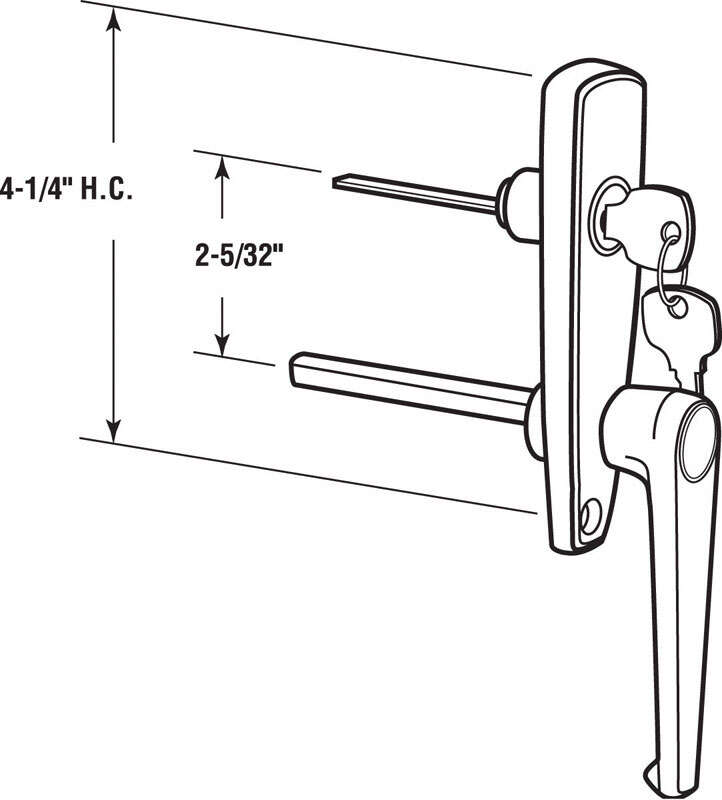 Prime-Line 6 in. W X 3-1/8 in. L Diecast L Handle