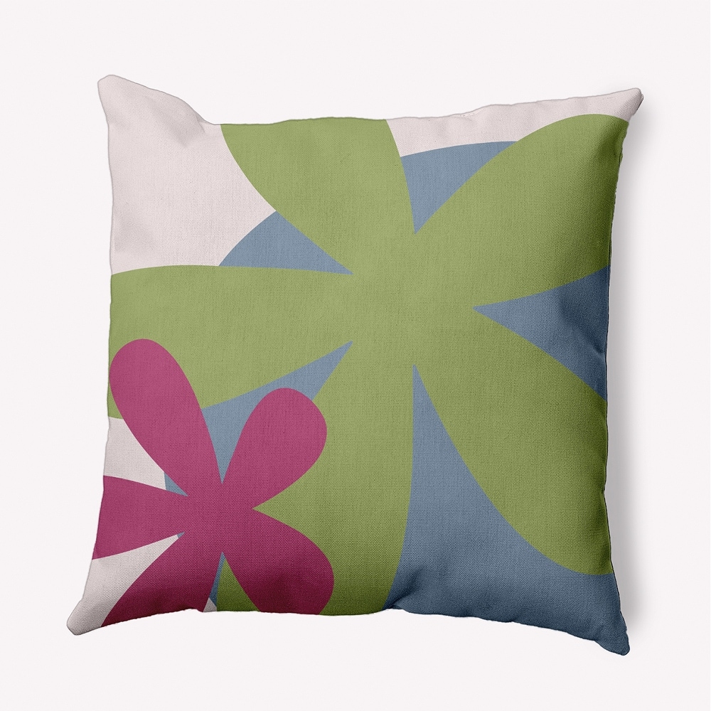 Bold Flowers Polyester Indoor/Outdoor Pillow