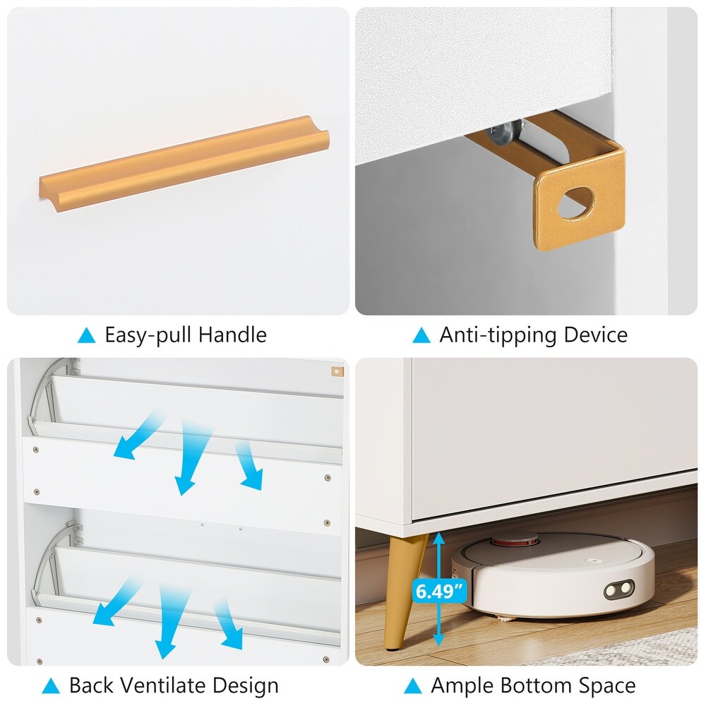 Shoe Cabinet  16 Pair Shoe Rack Storage Organizer with Drawer