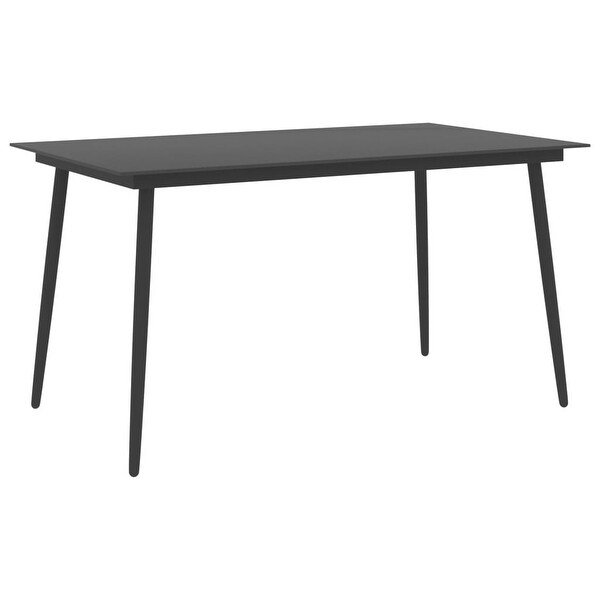 vidaXL Patio Dining Table Black 59.1