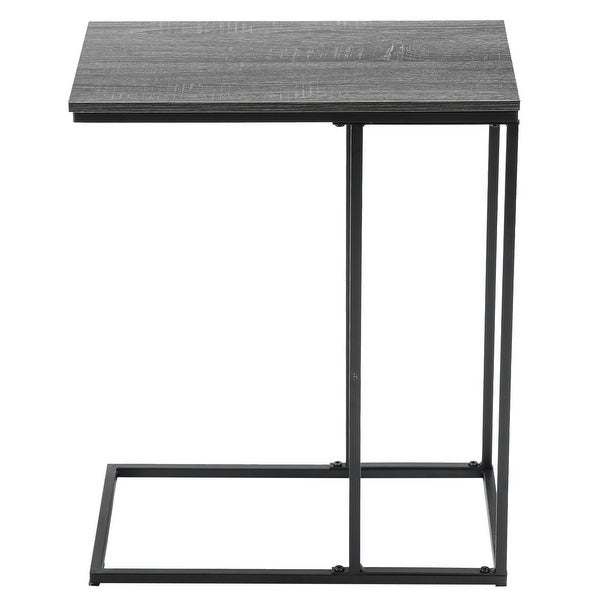 Side Table C Type Single Layer MDF Iron Rectangle End Table Sofa Table