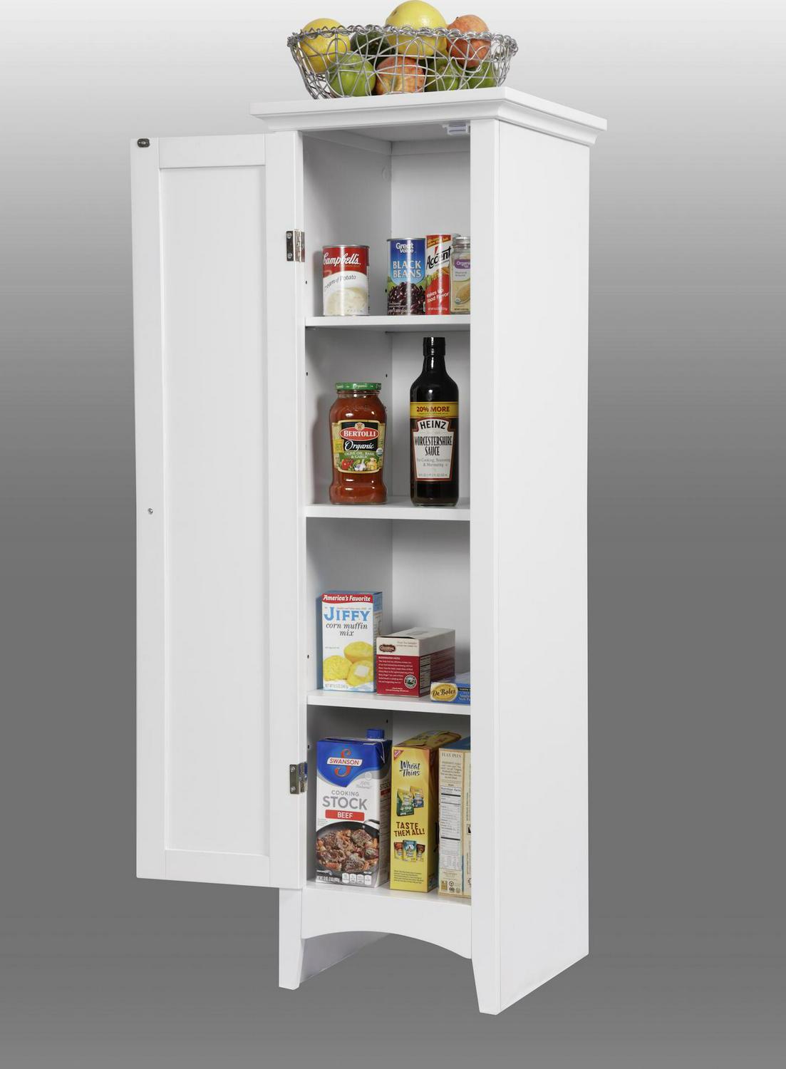 OS Home and Office Furniture One Door Kitchen Storage Pantry  White