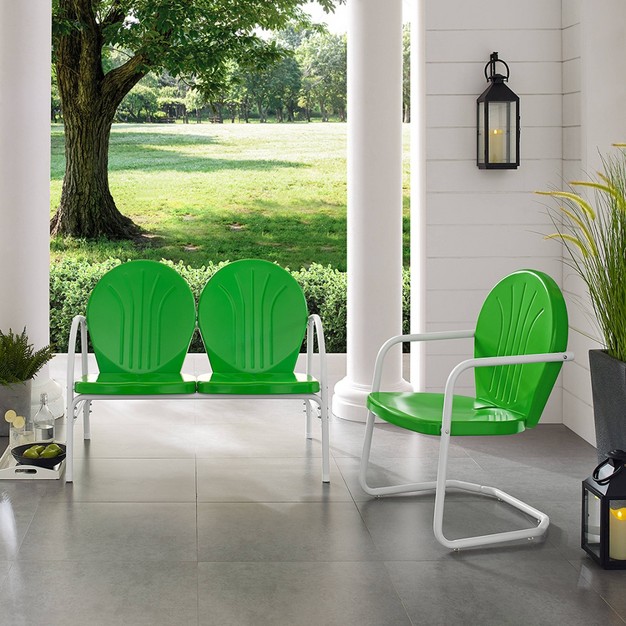 Griffith 2pc Outdoor Seating Set Kelly Green Crosley