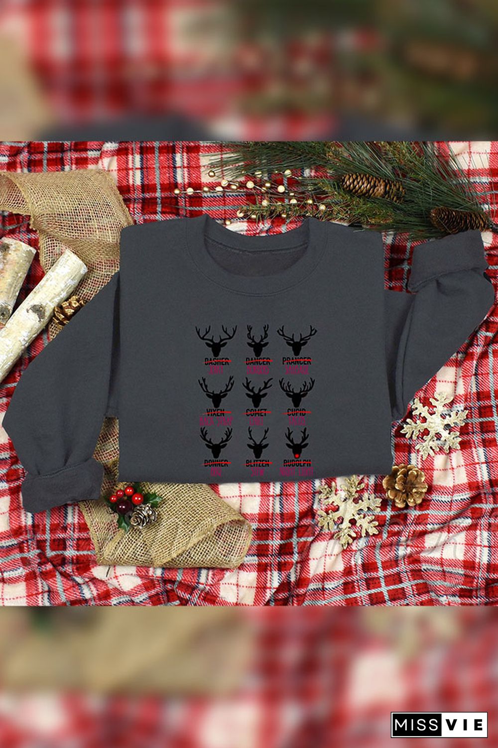 Christmas Reindeer,Reindeer Varieities,2023 Merry Christmas Sweatshirt Wholesale