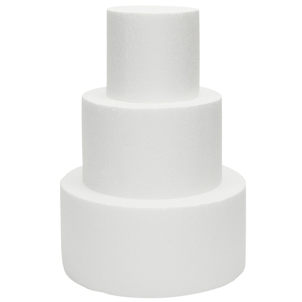 Small Foam Cake Dummy for Decorating and Wedding Display  3 Tiers (10.8 In Tall)