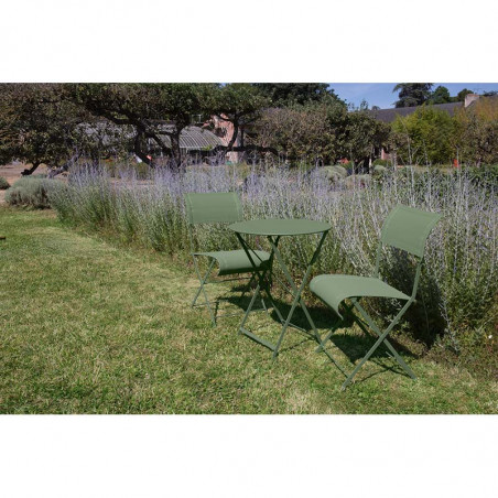 Table de jardin pliante ronde métal 2 personnes - Bistro FERMOB