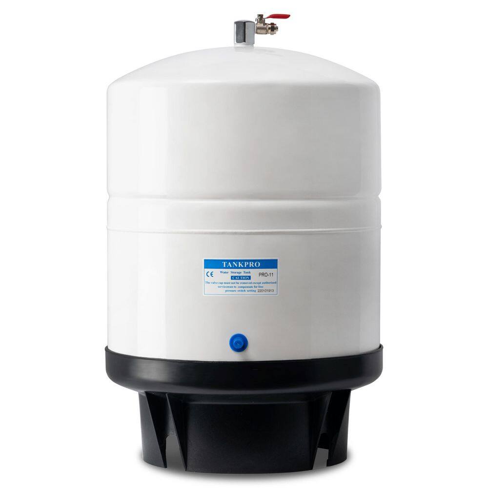 ISPRING 11 Gal. Metal Reverse Osmosis Water Storage Tank - Tank Valve and Adapter Included T11M