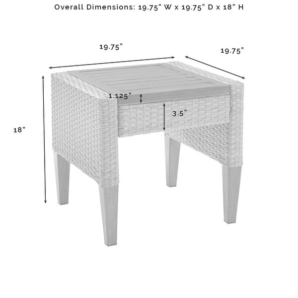 Crosley Capella Outdoor Wicker Side Table