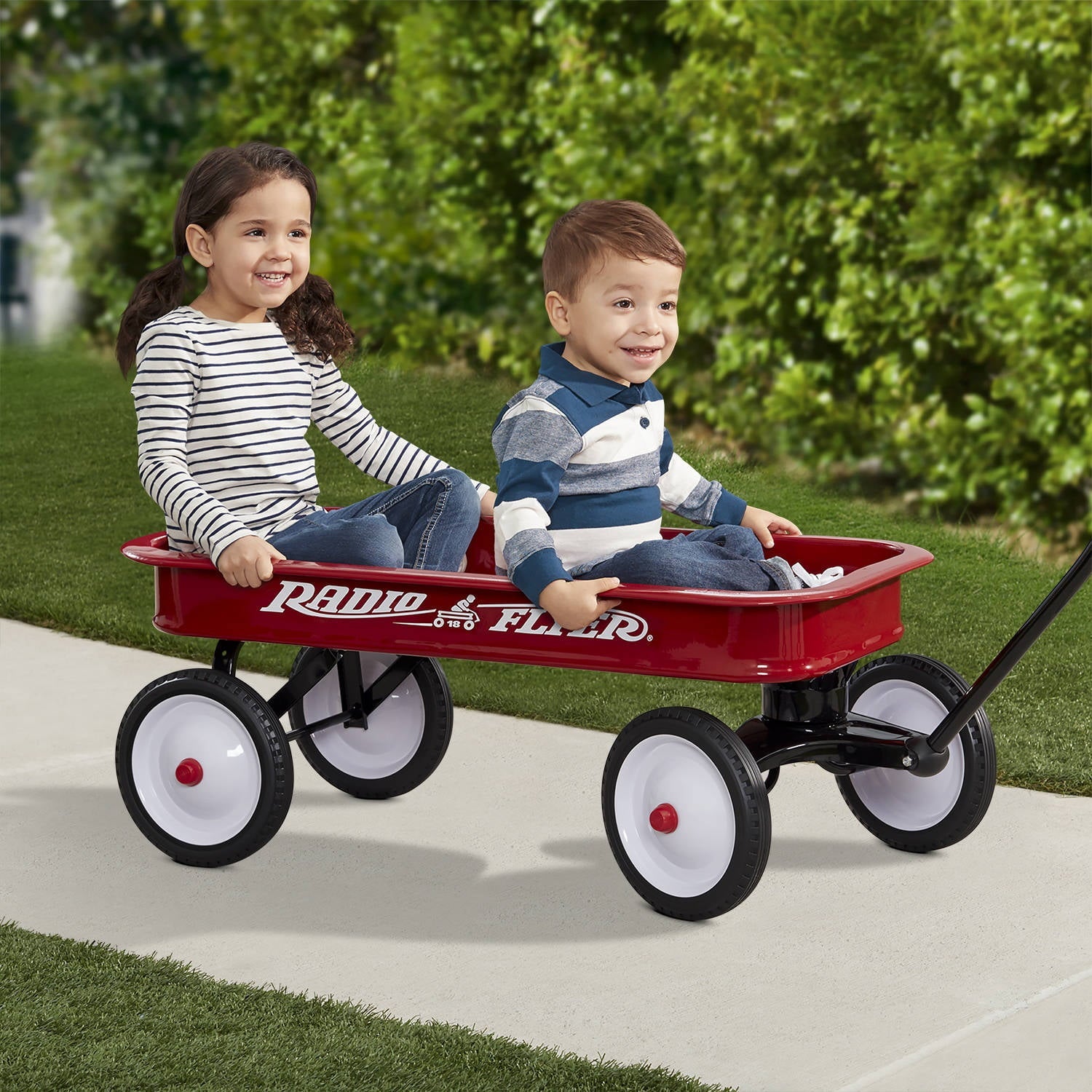 Radio Flyer 18Z 10 Inch Steel Wheels Timeless Classic Design Kids Red Wagon